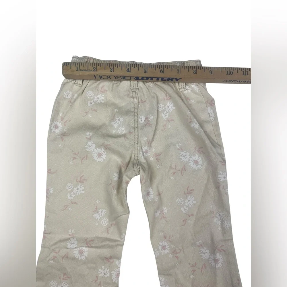 NWT Girls Oshkosh Cream Colored Floral Pants